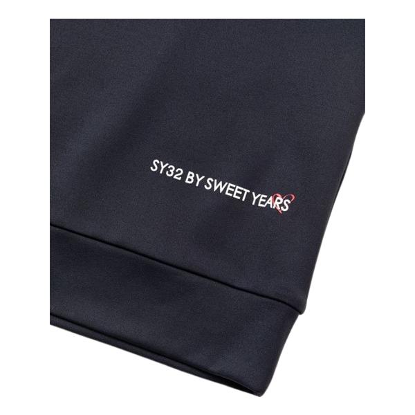 SY32 by SWEET YEARS ゴルフウェア ハーフジップシャツ Tシャツ 長袖 メンズ おしゃれ かっこいい ブランド SYG-23A02MI【お取り寄せ】