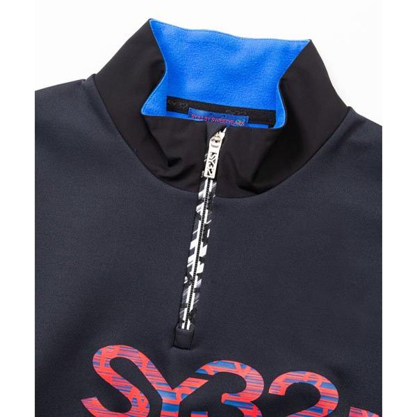SY32 by SWEET YEARS ゴルフウェア ハーフジップシャツ Tシャツ 長袖 メンズ おしゃれ かっこいい ブランド SYG-23A02MI【お取り寄せ】