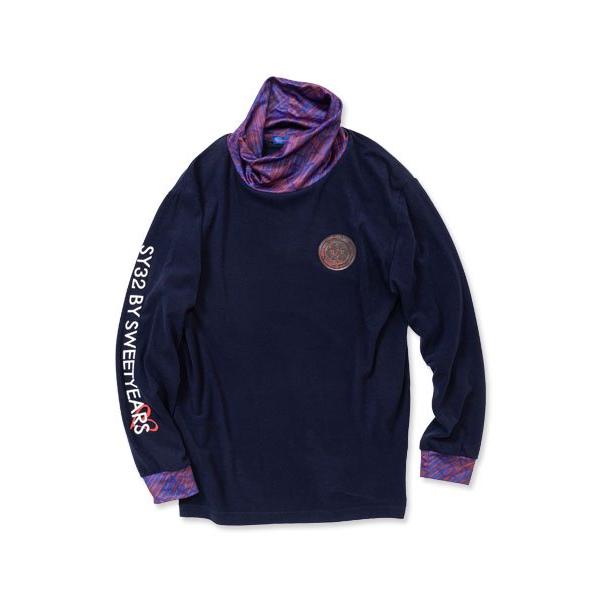 SY32 by SWEET YEARS ゴルフウェア タートルネックシャツ Tシャツ 長袖 メンズ おしゃれ かっこいい ブランド SYG-23A06MI【お取り寄せ】