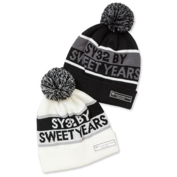 お取り寄せ SY32 by SWEET YEARS  ニット ボンボンニットキャップ メンズ レディース ブランド おしゃれ ゴルフ スポーツ SYG-23A105