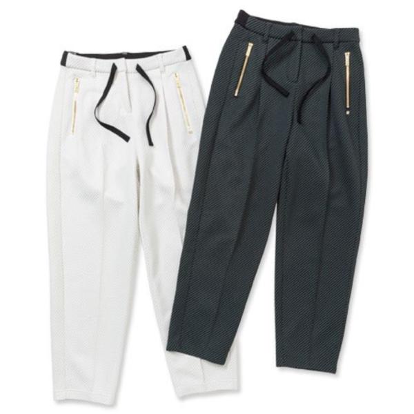 SY32 by SWEET YEARS ゴルフウェア パンツ センタープレス ワイド タックパンツ レディース おしゃれ かわいい ブランド SYG-23A19W お取り寄せ