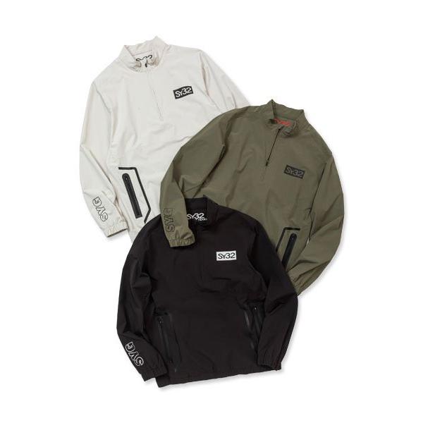 SY32 by SWEET YEARS ゴルフウェア ハーフジップジャケット 長袖 メンズ おしゃれ かっこいい ブランド SYG-23A42【お取り寄せ】