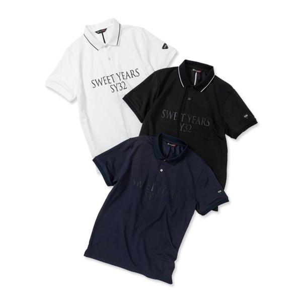 SY32 by SWEET YEARS ポロシャツ ベーシックポロ 半袖 メンズ ブランド おしゃれ ゴルフ スポーツ SYG-23SUM-01