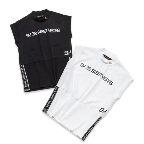 お取り寄せ SY32 by SWEET YEARS シャツ 半袖 モックネック ノースリーブ レディース ブランド おしゃれ ゴルフ スポーツ SYG-24S17W