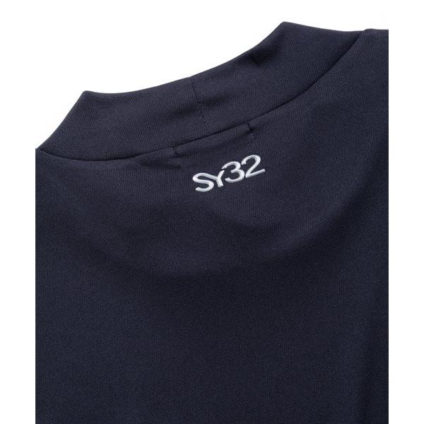 お取り寄せ SY32 by SWEET YEARS シャツ 半袖 モックネック 無地 レディース ブランド おしゃれ ゴルフ スポーツ SYG-24SABS10_9