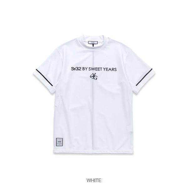 お取り寄せ SY32 by SWEET YEARS シャツ 半袖 モックネック 無地 レディース ブランド おしゃれ ゴルフ スポーツ SYG-24SABS14_1