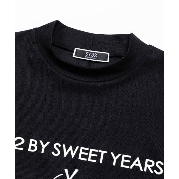 お取り寄せ SY32 by SWEET YEARS シャツ 半袖 モックネック 無地 レディース ブランド おしゃれ ゴルフ スポーツ SYG-24SABS14_14