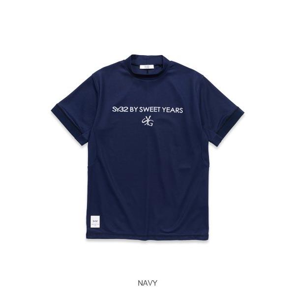 お取り寄せ SY32 by SWEET YEARS シャツ 半袖 モックネック 無地 レディース ブランド おしゃれ ゴルフ スポーツ SYG-24SABS14_3