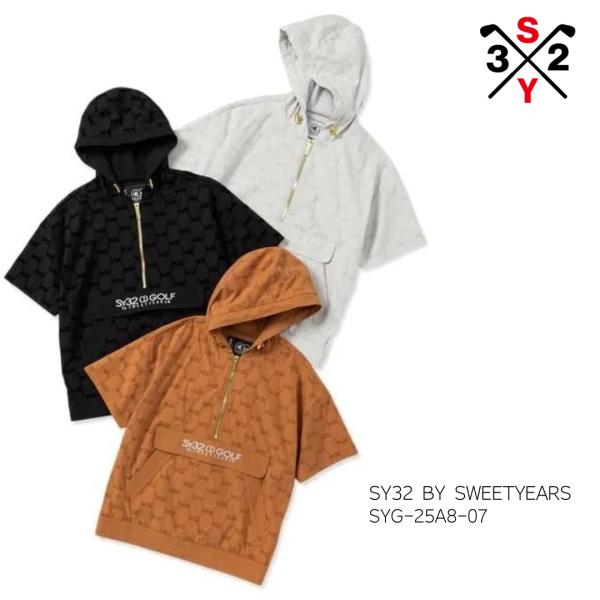 SY32 ゴルフ パーカー ハーフジップ レディースウェア おしゃれ ブランド かわいい SYG-25A8-07 お取り寄せ