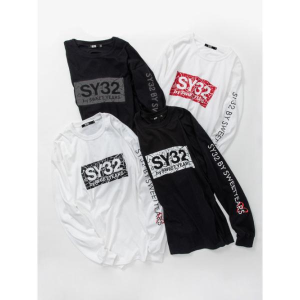 SY32 by SWEET YEARS Tシャツ 長袖 ブランド おしゃれ Heart Box TNS1732J