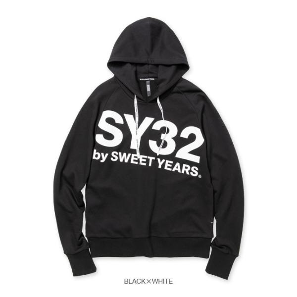 SY32 by SWEET YEARS パーカー メンズ レディース ブランド おしゃれ TNS1740 BIG LOGO_3