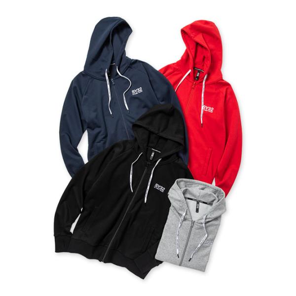 SY32 スウェット パーカー メンズ レディース おしゃれブランド スポーツ サッカー ゴルフ ウェア ジップ  TNS1770
