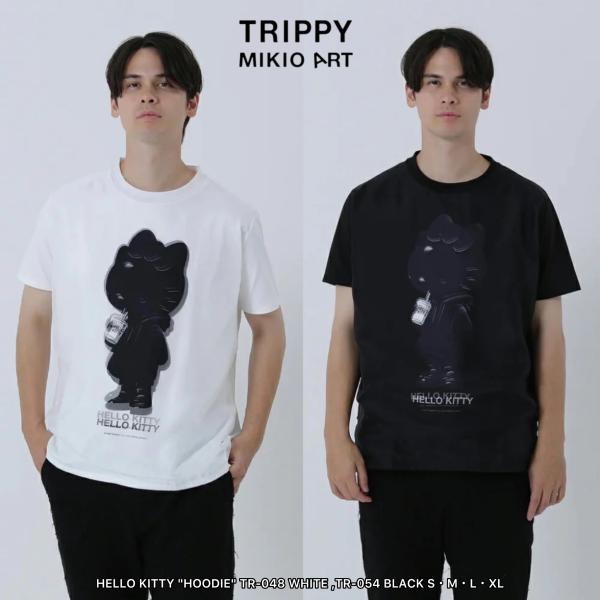 TRIPPY MIKIO ART Tシャツ メンズ レディース おしゃれ ブランド かっこいい かわいい HELLO KITTY "HELLO-HOODIE" TR-054【お取り寄せ】