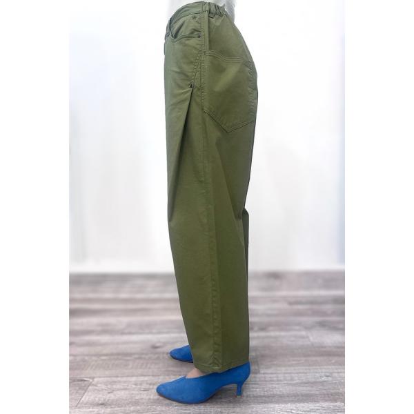 お取り寄せ商品 INDIMARK インディマーク コクーン パンツ レディース パンツ おしゃれ ブランド コクーンパンツ カーキ W137-3_6