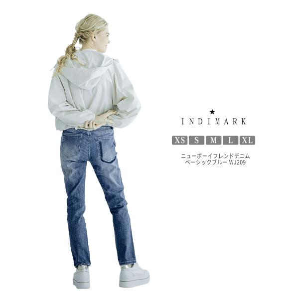 INDIMARK ジーンズ デニム レディース おしゃれ ブランド かわいい ニューボーイフレンドデニム ベーシックブルー WJ209【お取り寄せ】