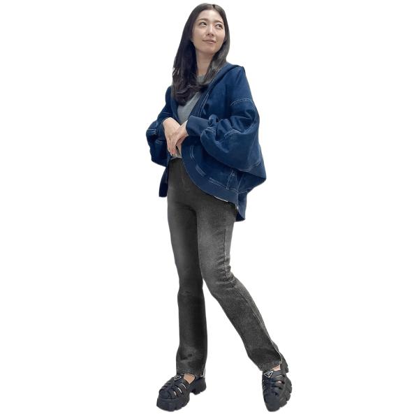 INDIMARK ジーンズ セミフレア カットデニム レディース おしゃれ ブランド かわいい 裏起毛 グレー WKH008【お取り寄せ】