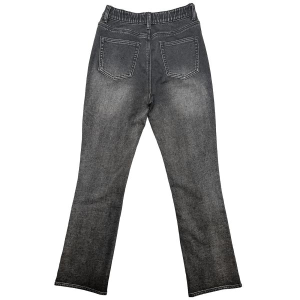 INDIMARK ジーンズ セミフレア カットデニム レディース おしゃれ ブランド かわいい 裏起毛 グレー WKH008【お取り寄せ】