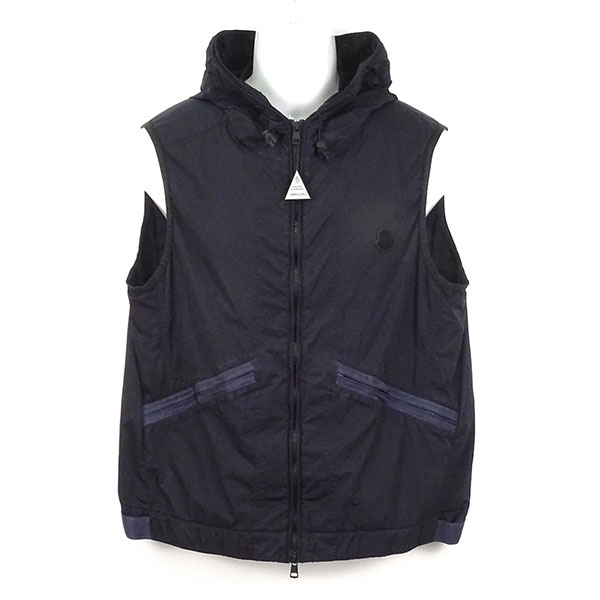 難あり モンクレール ベスト メンズ MONCLER TOUQUES 1A721 60 53705 743 ダークネイビー サイズ3 Lサイズ相当