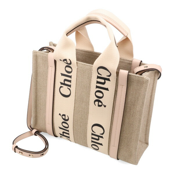 クロエ バッグ レディース Chloe WOODY スモールトート CHC22AS397I26 6J5 セメントピンク トートバッグ ハンドバッグ_1
