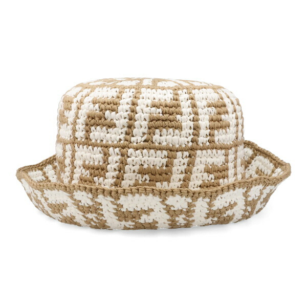 フェンディ 帽子 FENDI バケットハット FXQ688 APAS F0QB9 ベージュ サイズM/L_2
