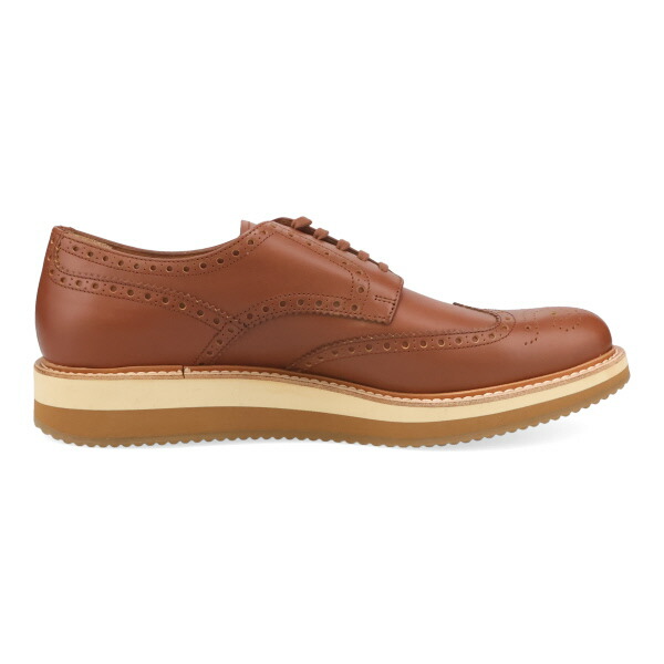 プラダ シューズ メンズ PRADA レースアップシューズ ウィングチップ 2EG116 34A 050 NOCCIOLA ブラウン サイズ8.5 靴_2