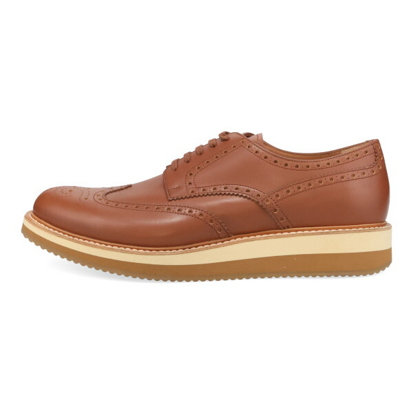 プラダ シューズ メンズ PRADA レースアップシューズ ウィングチップ 2EG116 34A 050 NOCCIOLA ブラウン サイズ9 靴_1
