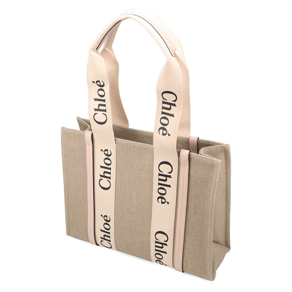 クロエ バッグ レディース Chloe WOODY ミディアムトート CHC22AS383 I26 6J5 セメントピンク トートバッグ ショッピングバッグ_1