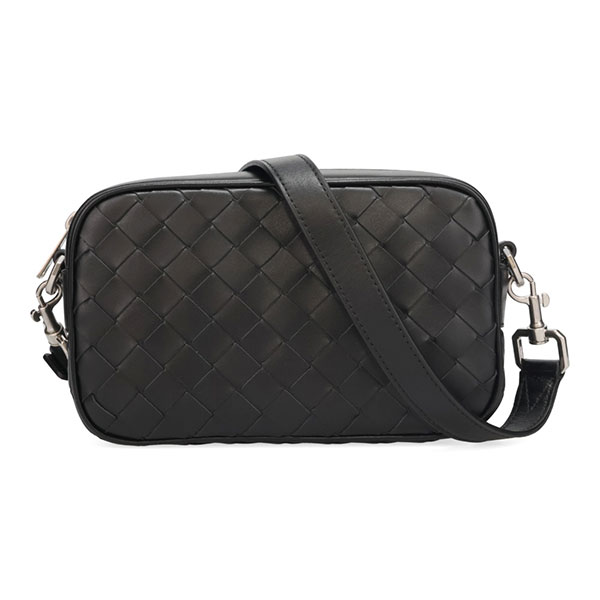 ボッテガヴェネタ バッグ メンズ BOTTEGA VENETA ミニ イントレチャート カメラバッグ 765911 V2HL1 8803 ブラック