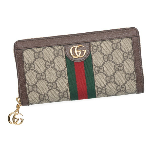 グッチ 財布 レディース GUCCI オフィディア GG ジップアラウンドウォレット 523154 96IWG 8745 ベージュ+ダークブラウン