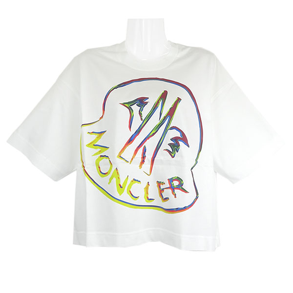 モンクレール Tシャツ レディース MONCLER 8C00026 899SP 033 ホワイト サイズXS