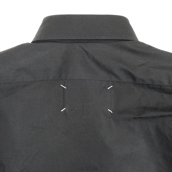メゾンマルジェラ シャツ メンズ Maison Margiela S67DR0003 S43001 900 ブラック サイズ38 Sサイズ相当
