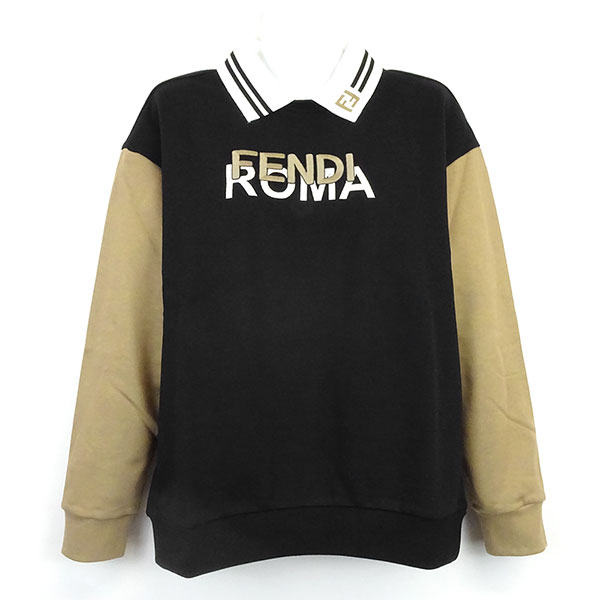 フェンディ シャツ FENDI キッズサイズ JUH068 5V0 F0GME ブラック サイズ 12+