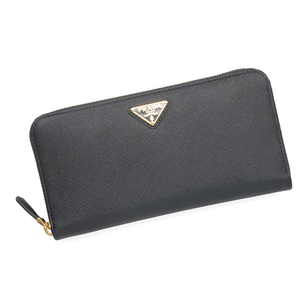 プラダ 財布 レディース PRADA サフィアーノトライアングル 1ML506 QHH F0002 ブラック