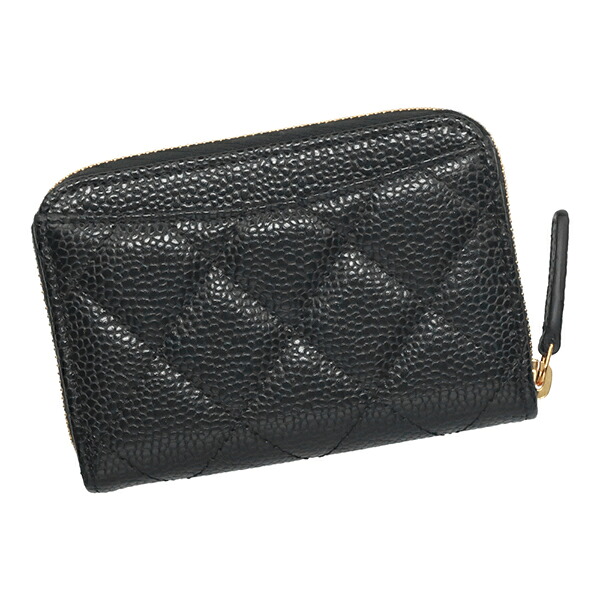 シャネル 小銭入れ レディース CHANEL クラシック ジップコインパース AP0216 Y01864 C3906 ブラック ゴールド金具 財布_2