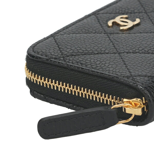 シャネル 小銭入れ レディース CHANEL クラシック ジップコインパース AP0216 Y01864 C3906 ブラック ゴールド金具 財布_3