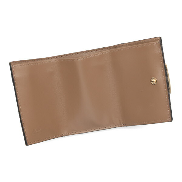 フェンディ 財布 レディース FENDI バゲット マイクロ 三つ折り財布 8M0395 A98P F0A6E ブラウン_2