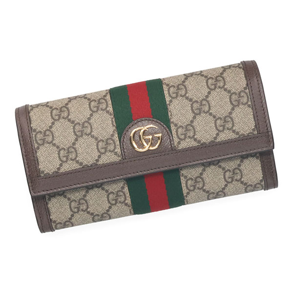 グッチ 財布 レディース GUCCI オフィディア GG コンチネンタルウォレット 523153 96IWG 8745 ベージュ+ダークブラウン