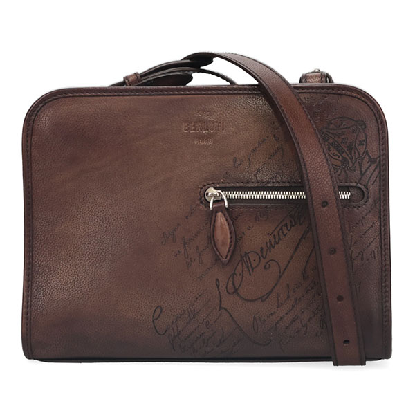 ベルルッティ バッグ メンズ BERLUTI ジュルナリエ トリオ スクリットレザー メッセンジャー ソフトブラウン 304798