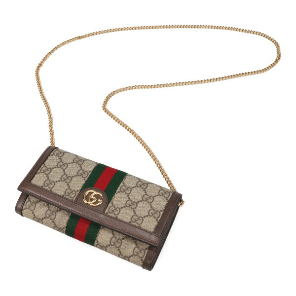 グッチ バッグ GUCCI オフィディア チェーンウォレット 772309 96IWG 8745 ベージュ+ダークブラウン ショルダーバッグ ポシェット_2