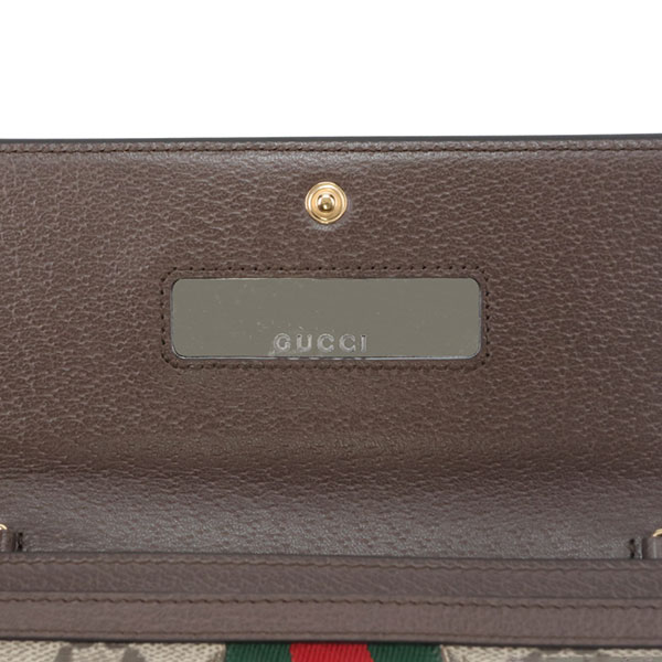 グッチ バッグ GUCCI オフィディア チェーンウォレット 772309 96IWG 8745 ベージュ+ダークブラウン ショルダーバッグ ポシェット_4