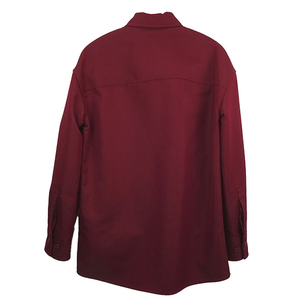 グッチ ギャバジンシャツ メンズ GUCCI 809791 ZASGT 6052 レッド サイズ46 Mサイズ相当