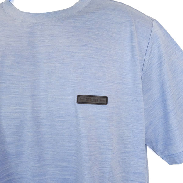 ベルルッティ Tシャツ メンズ BERLUTI レザータブTシャツ スカイブルー 