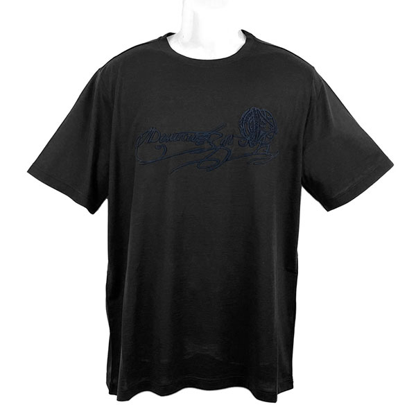 ベルルッティ Tシャツ メンズ BERLUTI スエードエフェクトスクリットTシャツ コールドナイトブルー 294345 サイズL