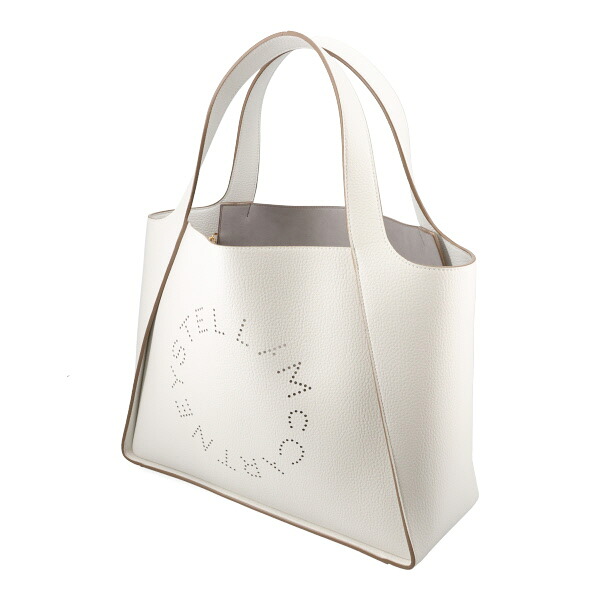 ステラマッカートニー バッグ レディース STELLA MCCARTNEY ロゴ ラージ トートバッグ 502793 WP0057 9000 ピュアホワイト_1