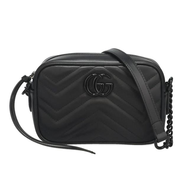 グッチ バッグ レディース GUCCI GGマーモント ミニカメラバッグ 634936 DTDHV 1000 ブラック