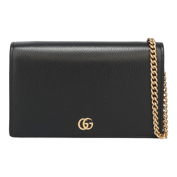 グッチ バッグ レディース GUCCI  GGマーモント チェーンウォレット 497985 CAO0G 1000 ブラック