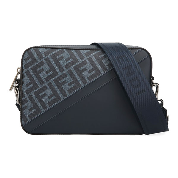 フェンディ バッグ メンズ FENDI ダイアゴナル カメラケース 7M0286 ASIC F1O97 ブルー