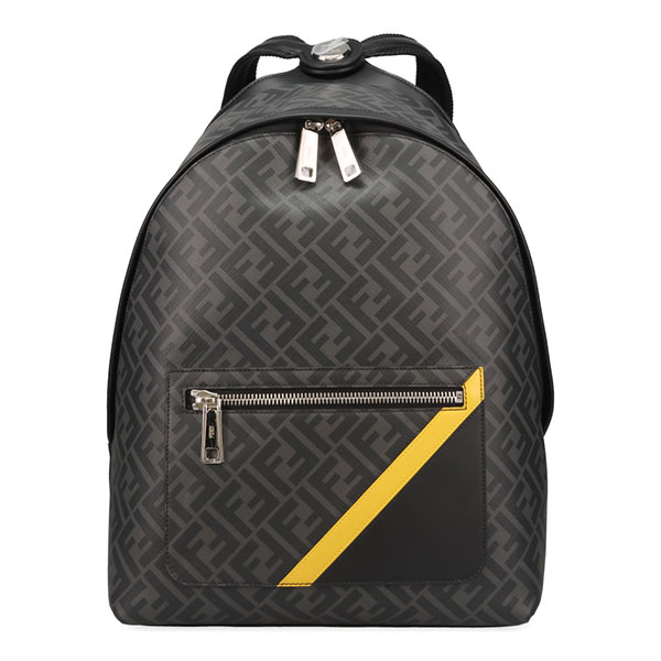フェンディ バッグ メンズ FENDI ダイアゴナル キオードミディアム FFキャンバス バックパック 7VZ076 A9XS F0R2A ブラック