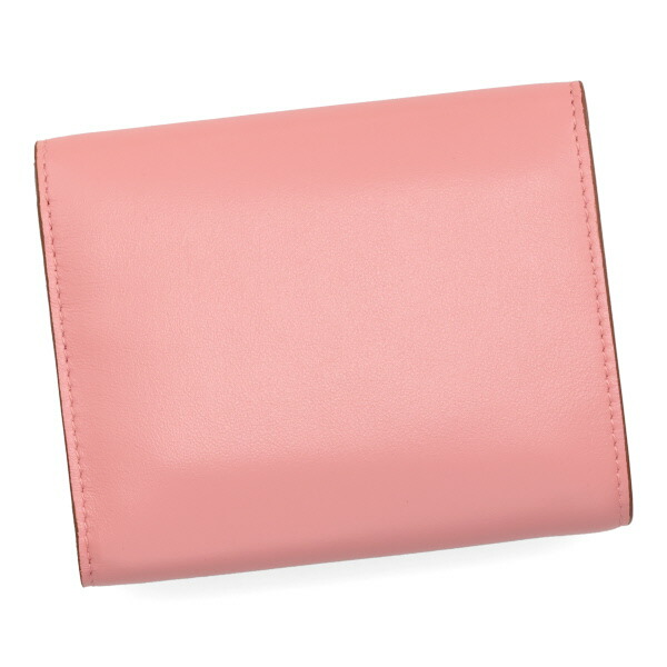 ミュウミュウ 財布 レディース MIUMIU レザー財布 5MH040 2CV6 F04AN CAMELIA+COGNAC カメリアピンク+コニャック 三つ折り財布_2