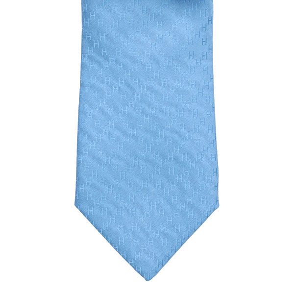 エルメス ネクタイ HERMES H織りタイ 7cm ニューH 036233T ブルーラック_1